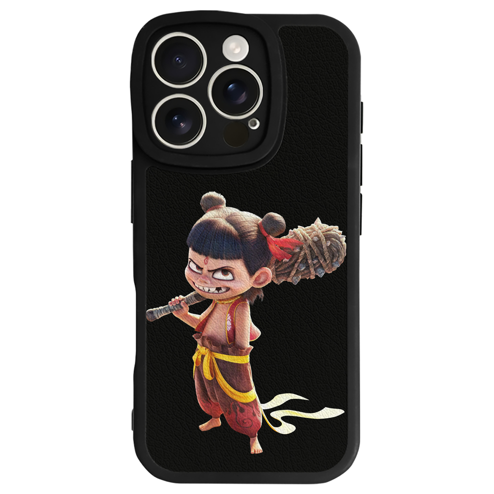 （画像用） Ne Zha 2 ナタ 魔童の大暴れ 【iPhone 16シリーズ対応】シリコンスマホケース（レザー調） 材質：シリコン